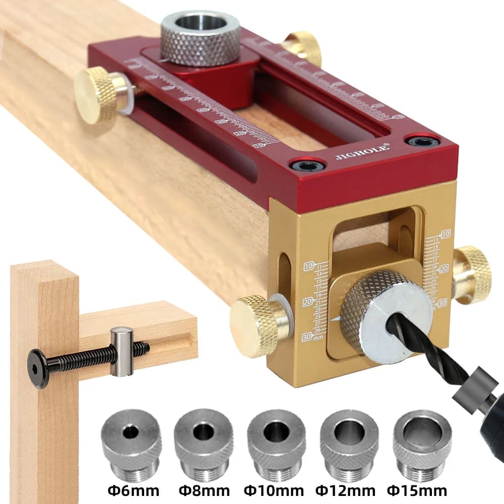 2-in-1 Houtdraadboorbeugel en Borenset, 6-15mm
