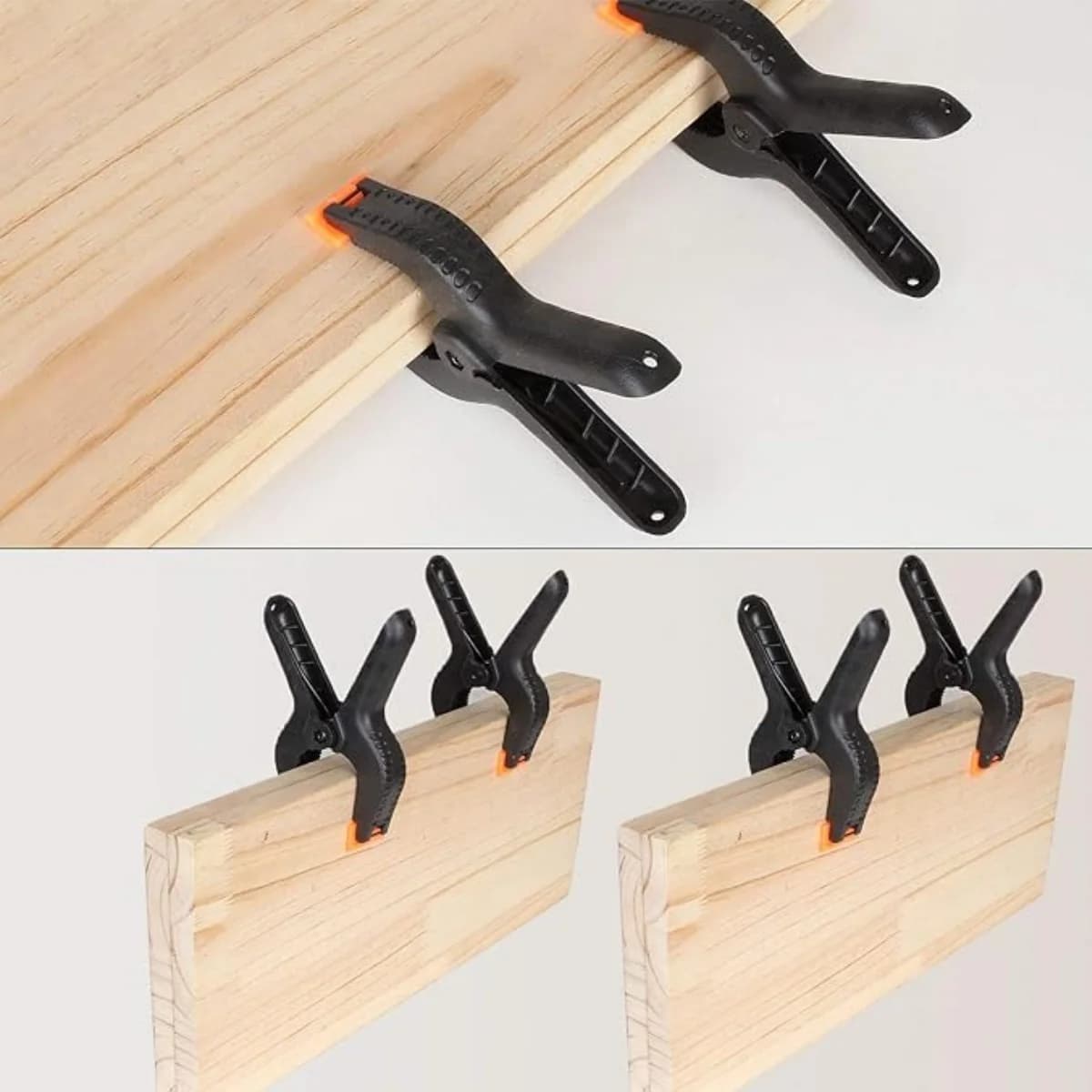 Set van 10 kunststof veerklemmen 2 inch