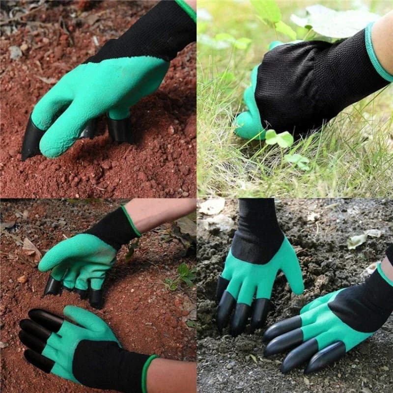 Waterdichte tuinhandschoenen van canvas met latex coating en klauwen