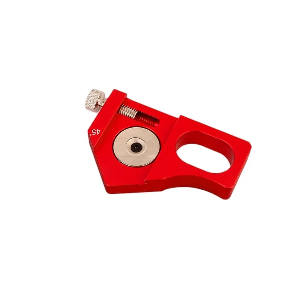 Stalen liniaal positioneerblok en hoekscriber
