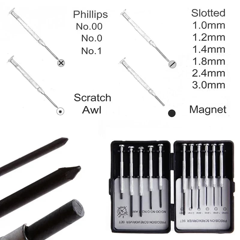 Micro precisie schroevendraaier set, 11-delig