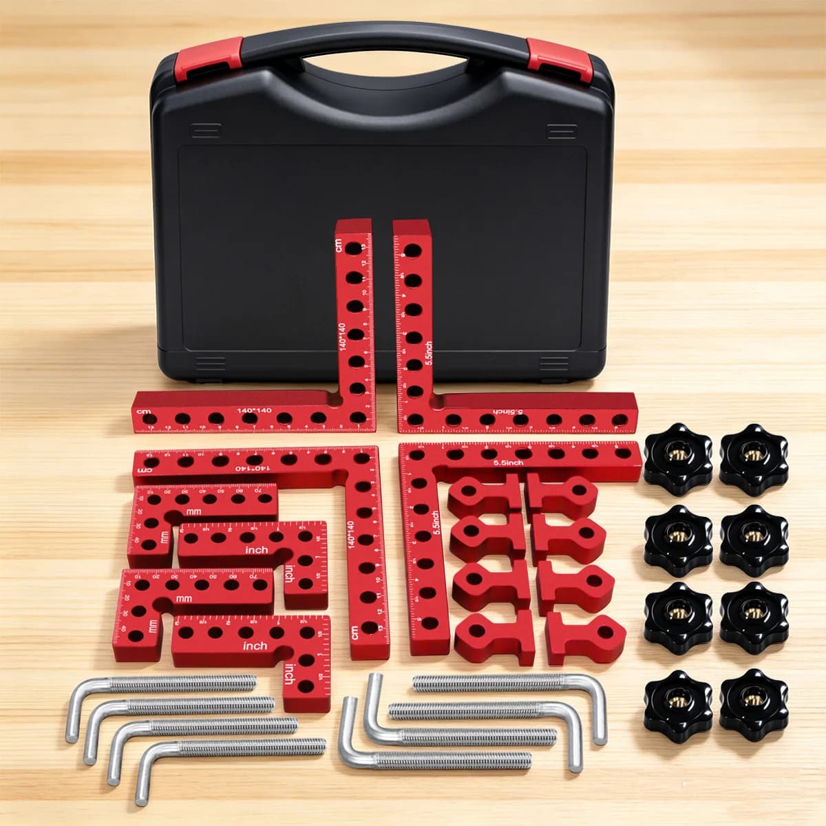 Aluminium haakse hoek positioneerhulp kit