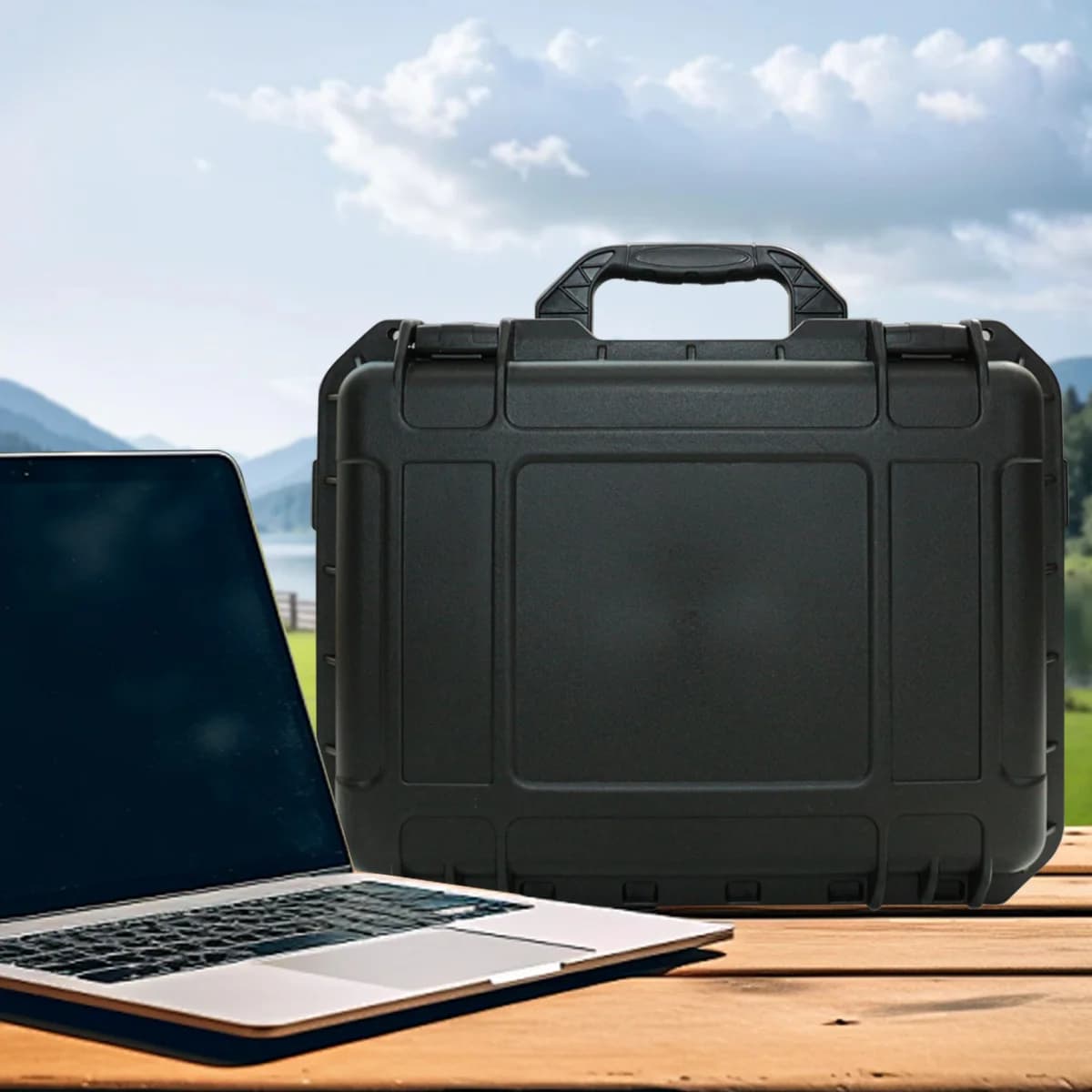 Zware schokbestendige toolbox met voorgesneden spons