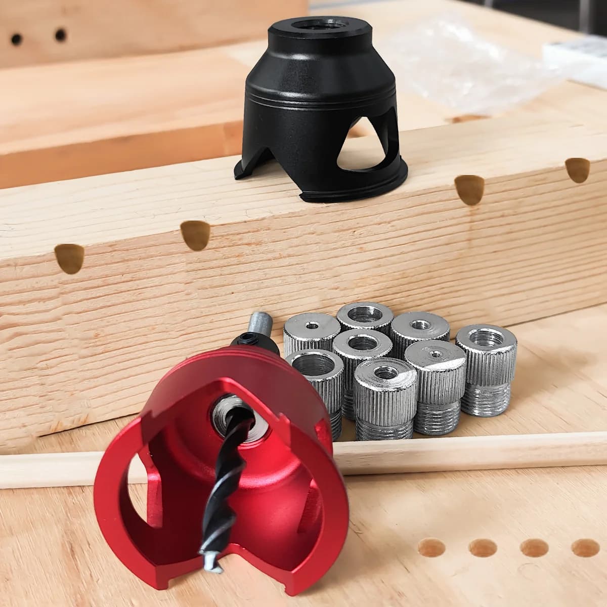 Verticale boorgeleider doweljig-set, 2-10 mm