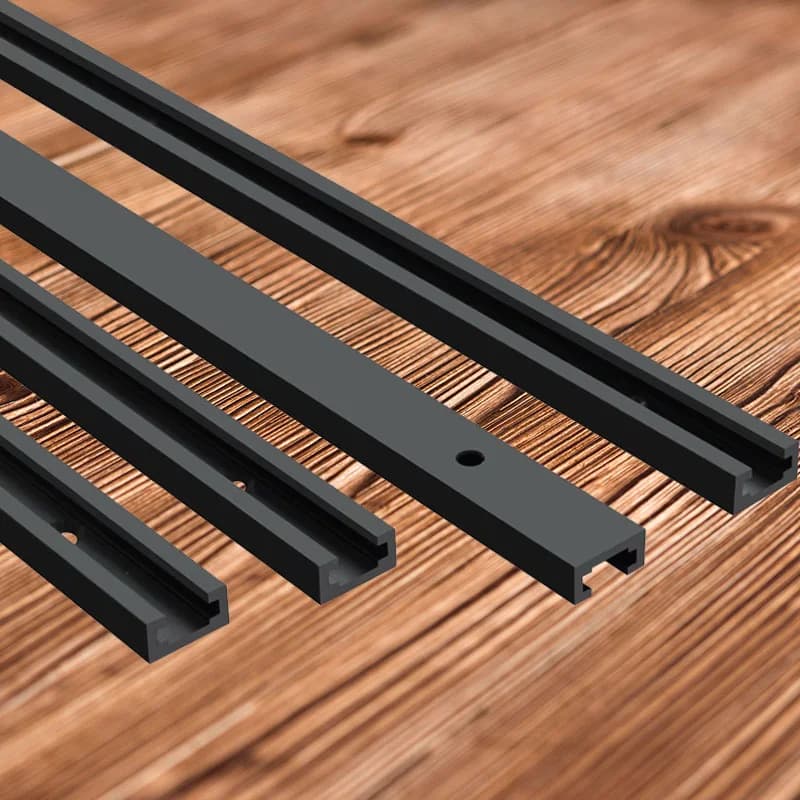 Aluminium T-slot verstekgeleiding, 400-500mm, 19x9,5mm