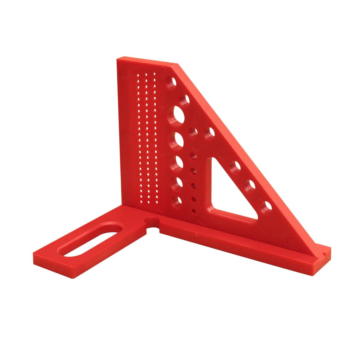 Plastic 3D-hoeklineaal, 45/90 graden