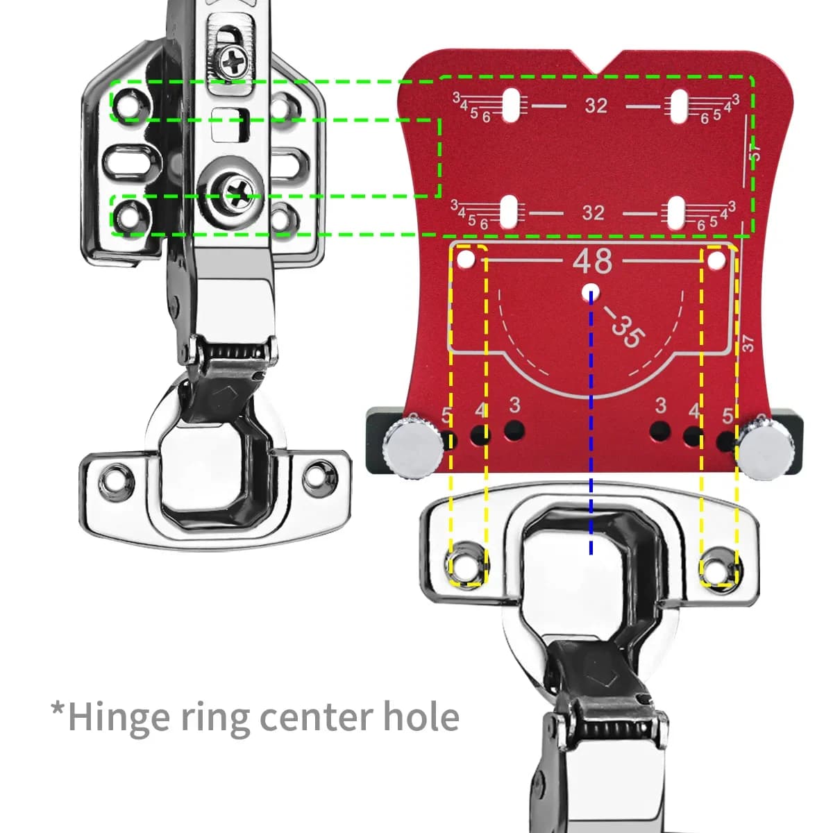 35mm scharniergatboor met begrenzerframe