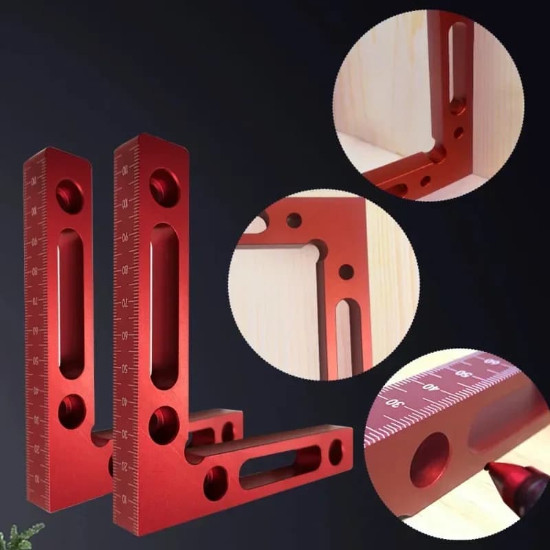 Aluminium hoekklamp 90 graden, set van 2
