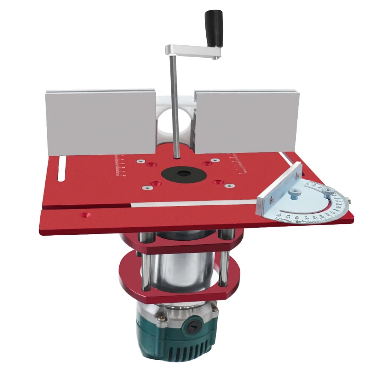 Aluminium bovenfrees tafel insertplaat en liftset