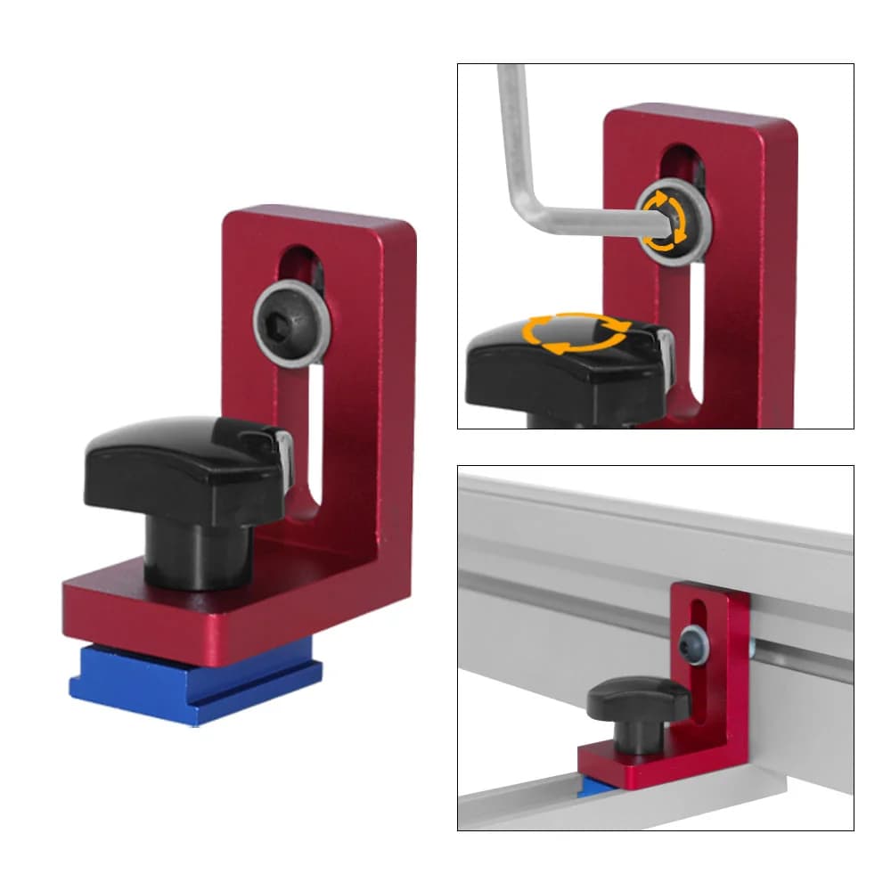Aluminium T-profiel aanslagblok en flip-stop locator