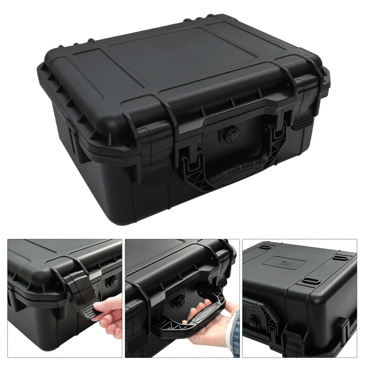 Zware schokbestendige toolbox met voorgesneden spons