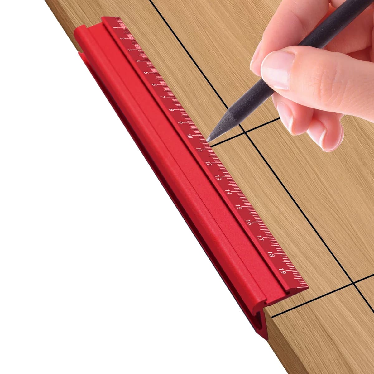 Precisie V-ruler en puntmarkeerder, metrisch en imperial