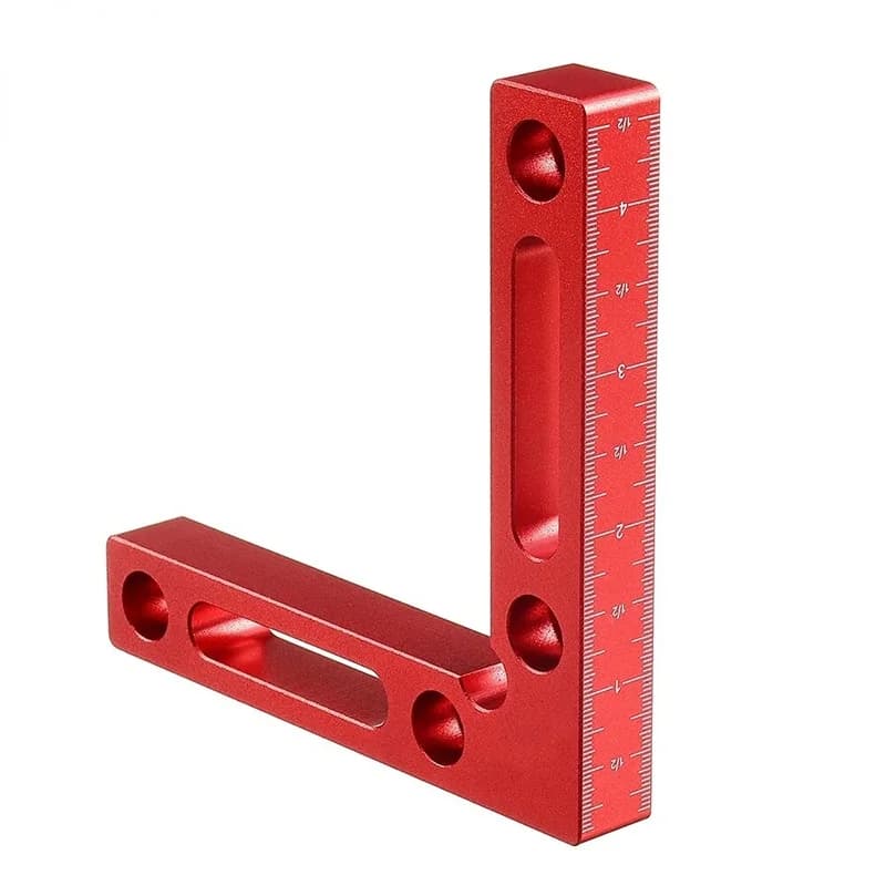 Aluminium haakse hoeklijn met schaalverdeling