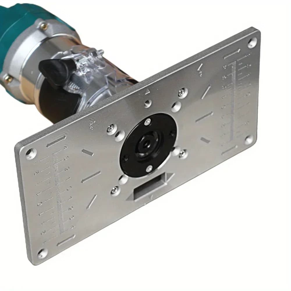 Aluminium freesbank inzetplaat met ringen