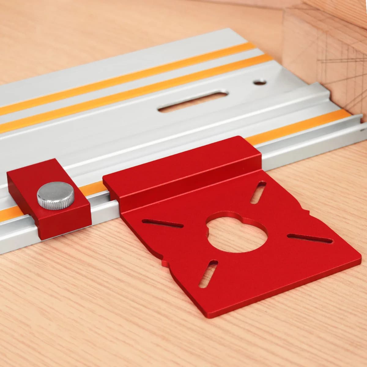 Zwaarbelast aluminium freeshuifrail connector set, 2 stuks
