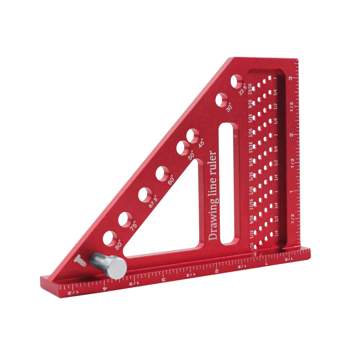 Aluminium hoekmaat met beugelbouten
