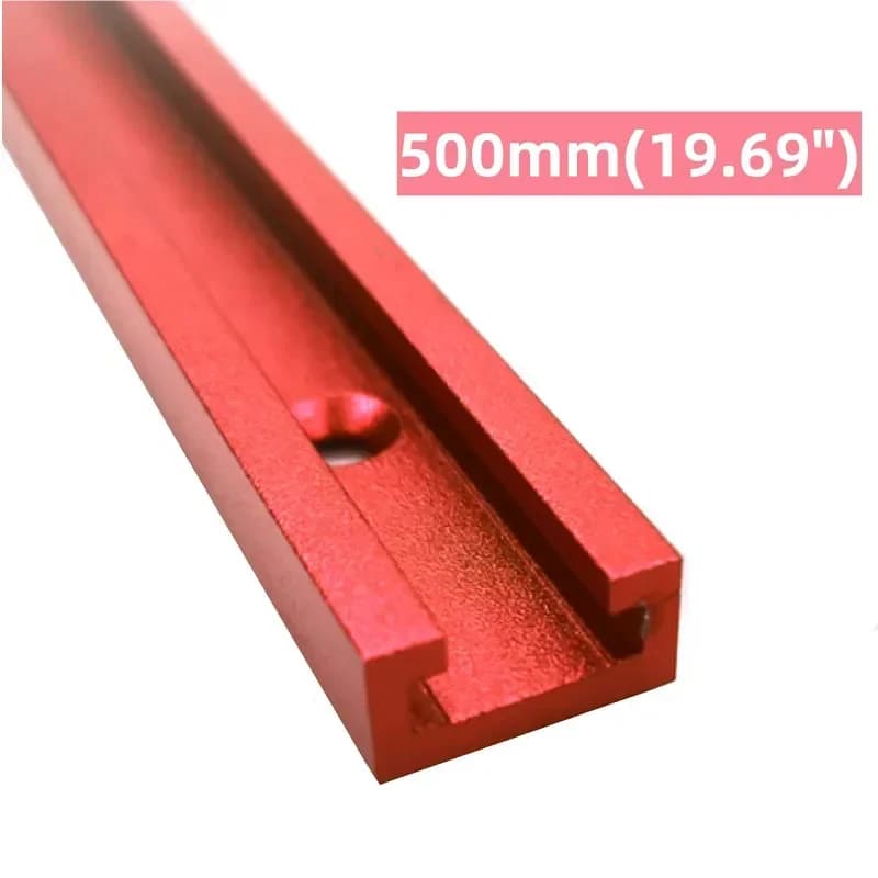 500mm Dubbelgefreest T-profielrail met T-bout Knoppen Set