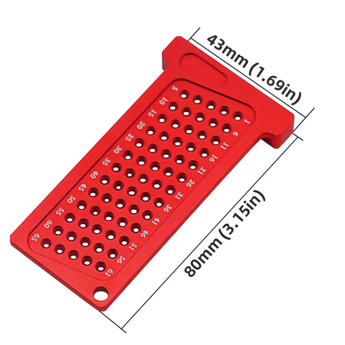 Metrische en inch T-square ritsspocketliniaal