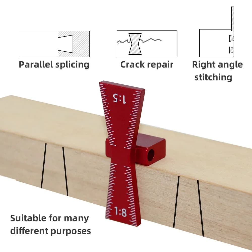 Aluminium dovetail markeersjabloon set