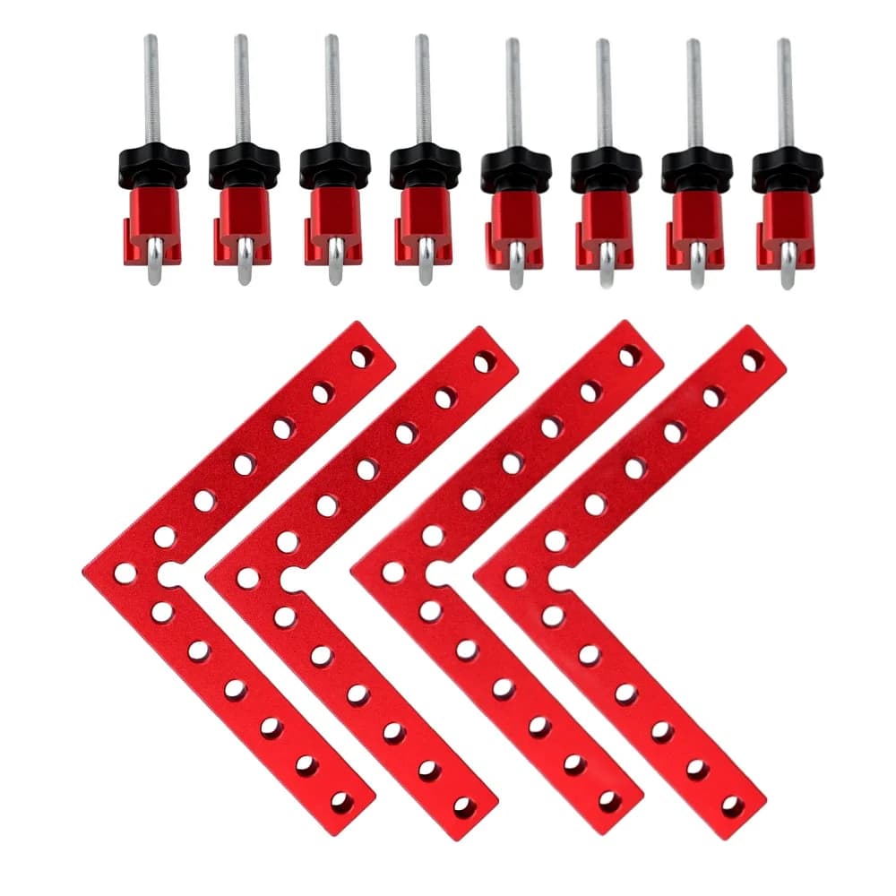 4-pack aluminium L-hoekclips 90 graden