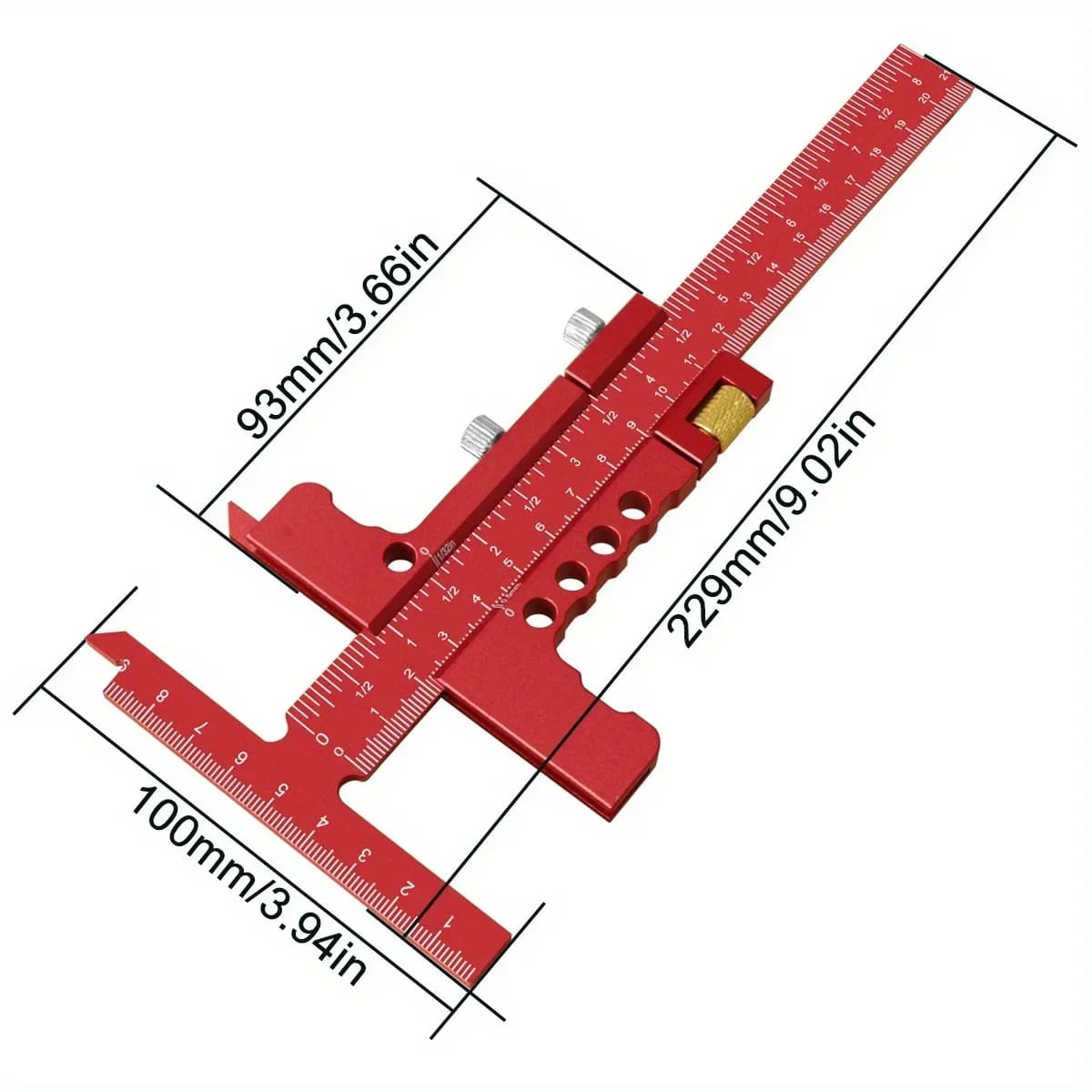 Verstelbare Aluminium T-hoek Meetlat