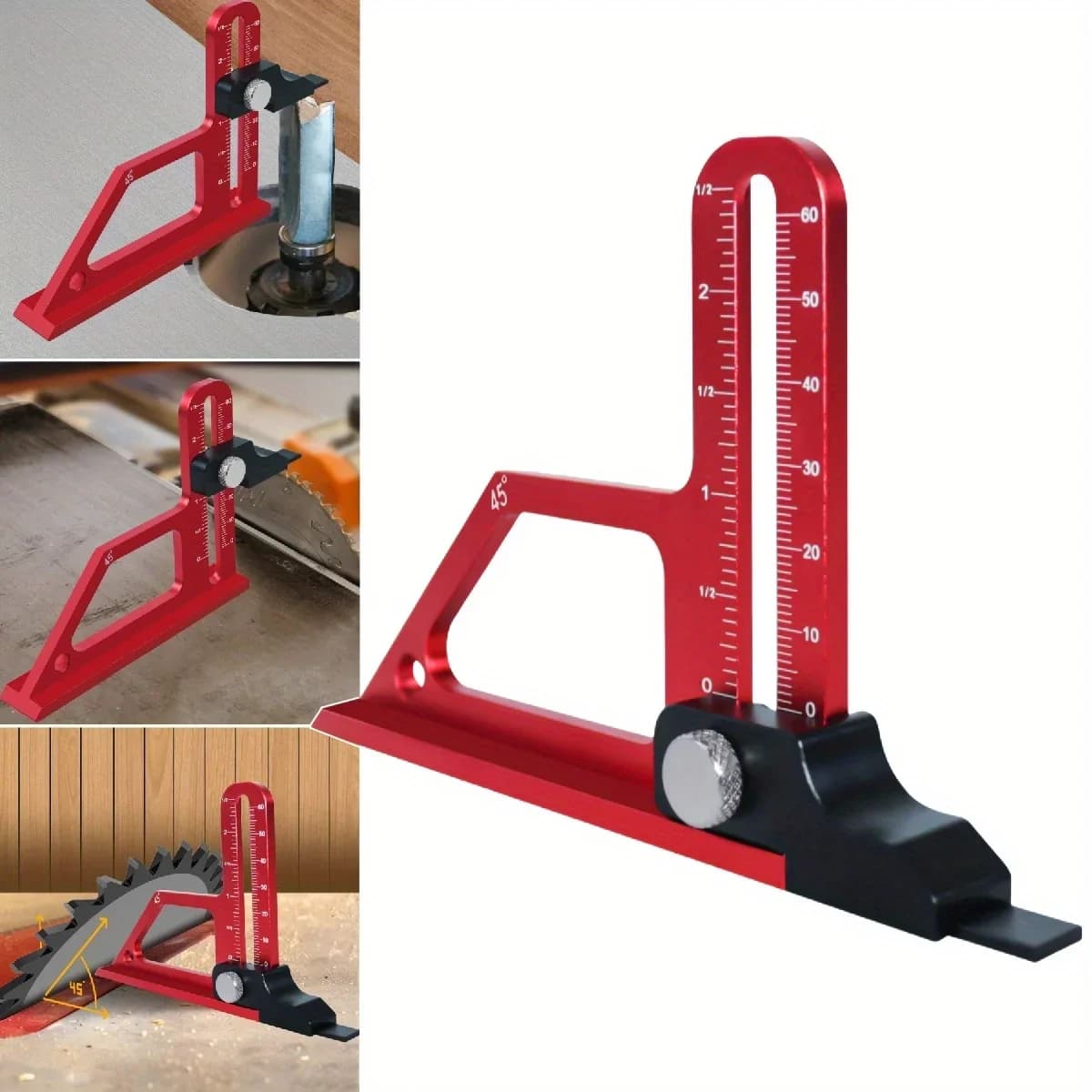 Verstelbare tafelzaag dieptemaat, 0-60mm