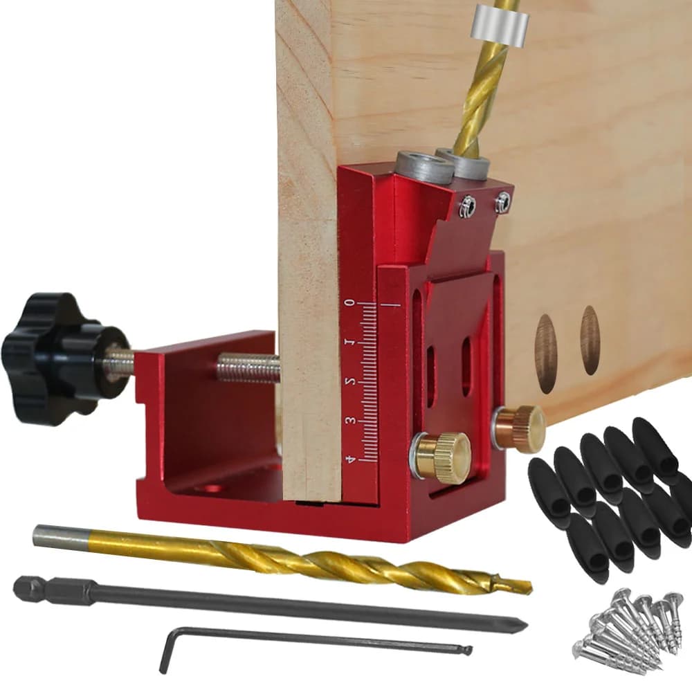 Zakgatboorbeugel kit met boorgeleider, boren en schroeven