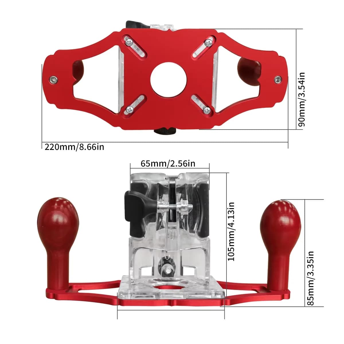 Handheld Aluminium Frees Groefsteun Basis