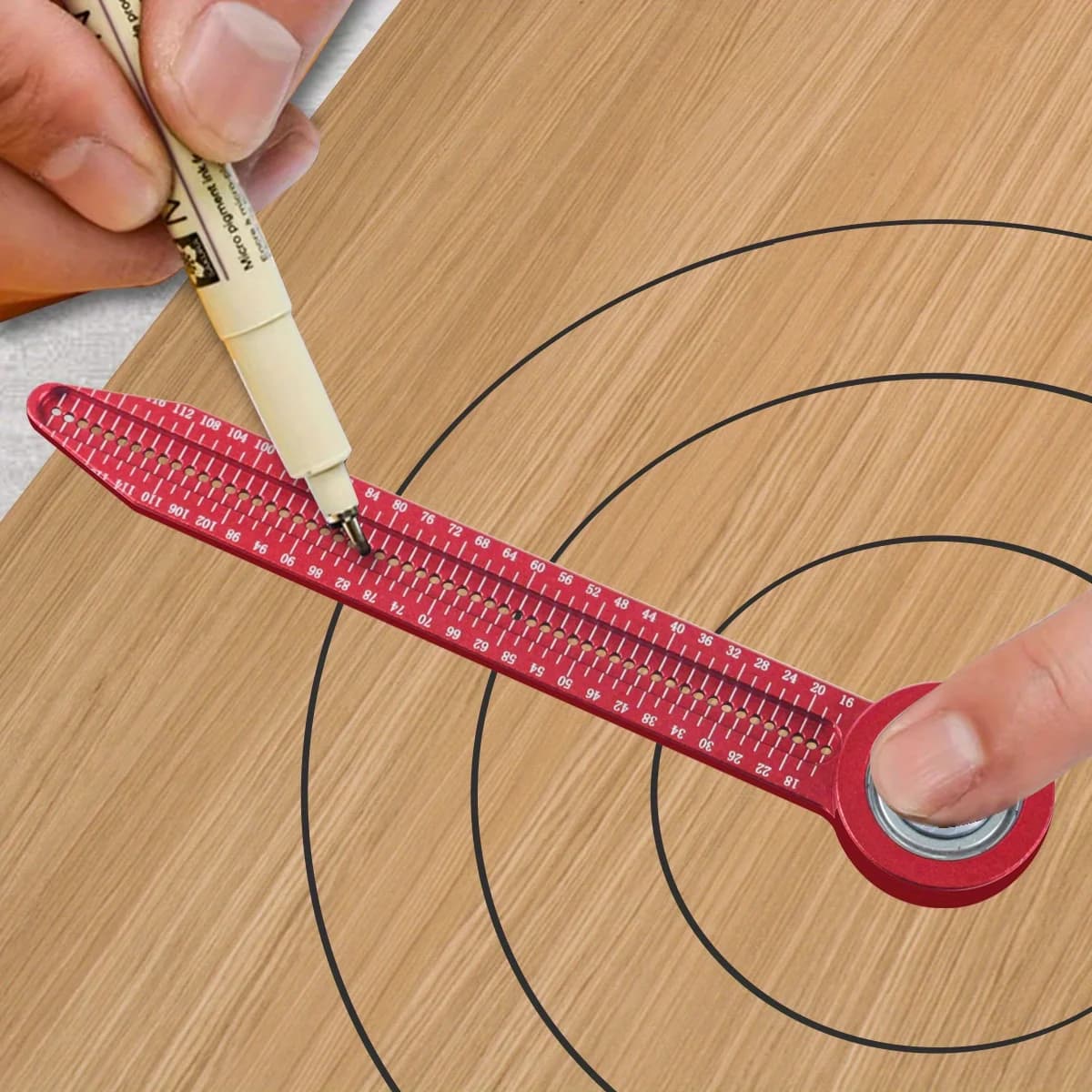 Houtbewerking Cirkel Meetlat en Passer